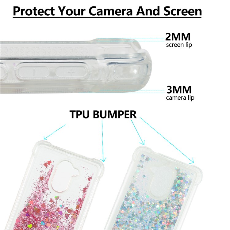 Dynamic Liquid Glitter Powder Sequins TPU Case for Huawei Enjoy 6s / Honor 6C - Silver-2