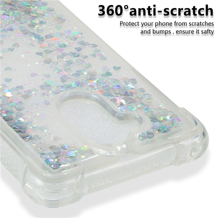 Dynamic Liquid Glitter Powder Sequins TPU Case for Huawei Enjoy 6s / Honor 6C - Silver-3