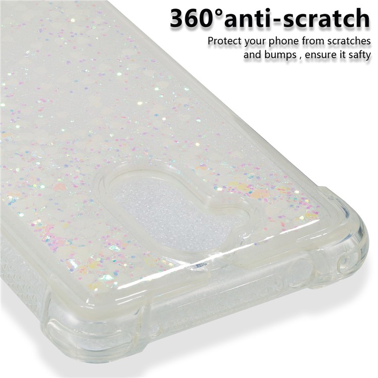 Dynamic Liquid Glitter Powder Sequins TPU Phone Casing for Huawei Enjoy 6s / Honor 6C - Pink-3
