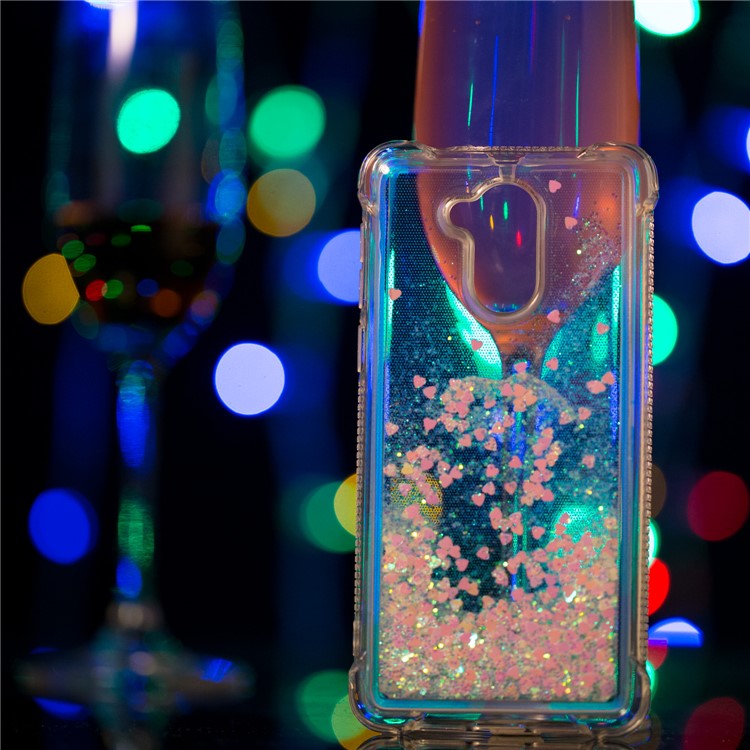 Dynamic Liquid Glitter Powder Sequins TPU Phone Casing for Huawei Enjoy 6s / Honor 6C - Pink-5