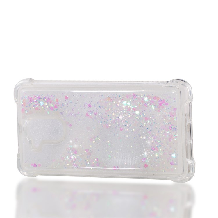 Dynamic Liquid Glitter Powder Sequins TPU Phone Casing for Huawei Enjoy 6s / Honor 6C - Pink-7