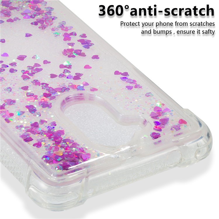 Dynamic Liquid Glitter Powder Sequins TPU Cover for Huawei Enjoy 6s / Honor 6C - Rose-3