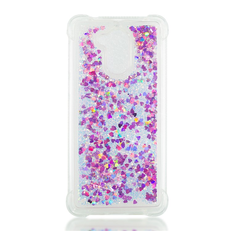 Dynamic Liquid Glitter Powder Sequins TPU Cover for Huawei Enjoy 6s / Honor 6C - Rose-4