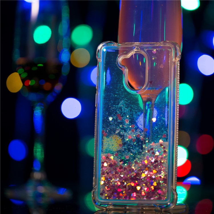 Dynamic Liquid Glitter Powder Sequins TPU Cover for Huawei Enjoy 6s / Honor 6C - Rose-5