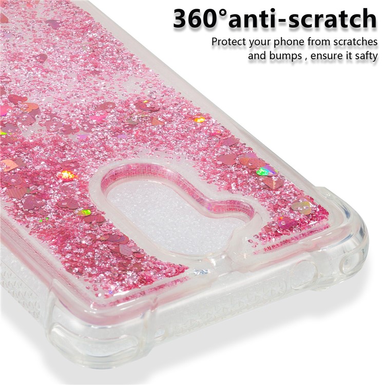 Dynamic Liquid Glitter Powder Sequins TPU Back Cover for Huawei Enjoy 6s / Honor 6C - Rose Gold-3