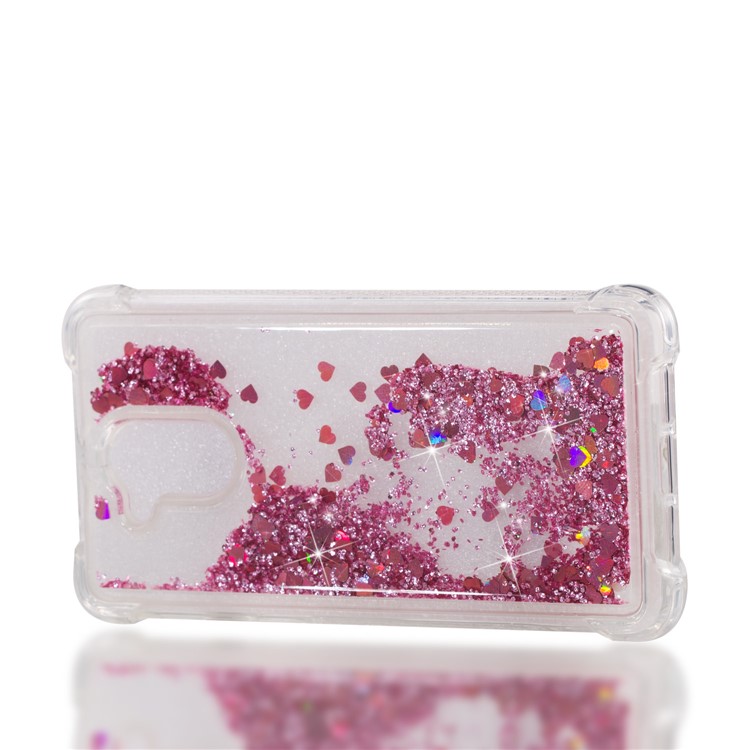 Dynamic Liquid Glitter Powder Sequins TPU Back Cover for Huawei Enjoy 6s / Honor 6C - Rose Gold-8