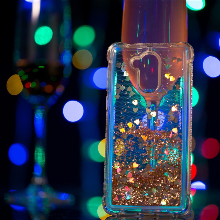 Dynamic Liquid Glitter Powder Sequins TPU Shell for Huawei Enjoy 6s / Honor 6C - Gold-5