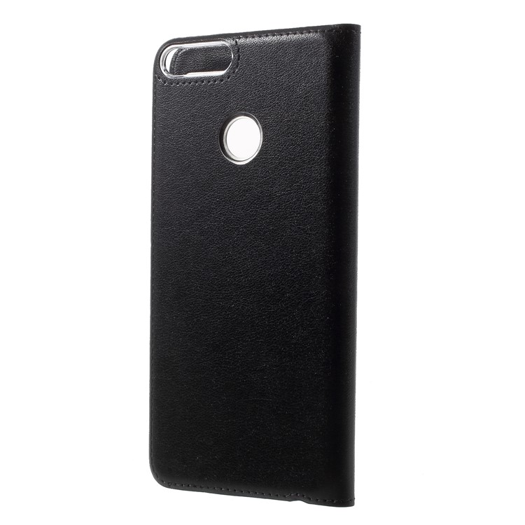 View Window Flip Leather Phone Case for Huawei Honor 9 Lite / Honor 9 Youth Edition - Black-2