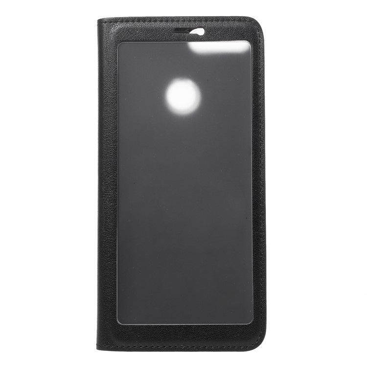 View Window Flip Leather Phone Case for Huawei Honor 9 Lite / Honor 9 Youth Edition - Black-3