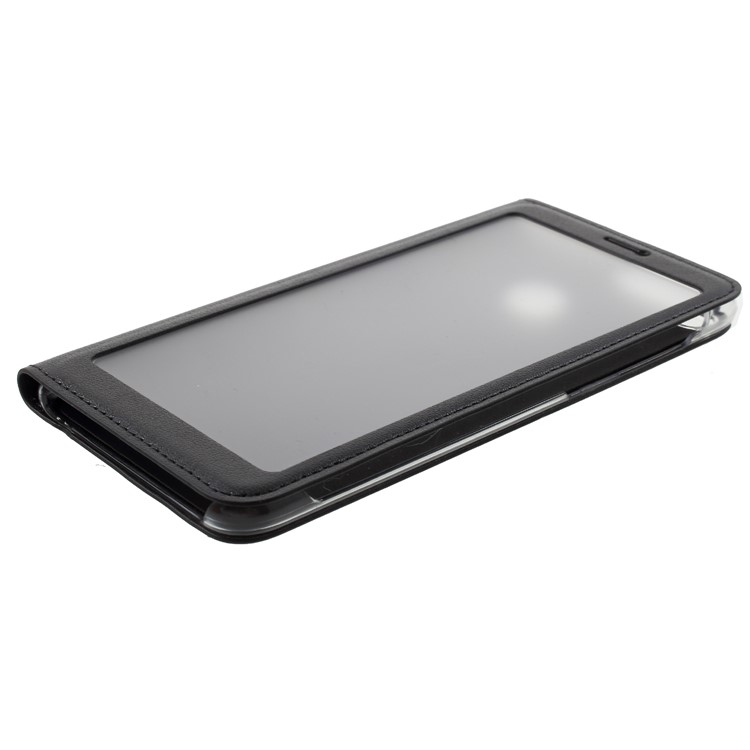 View Window Flip Leather Phone Case for Huawei Honor 9 Lite / Honor 9 Youth Edition - Black-4