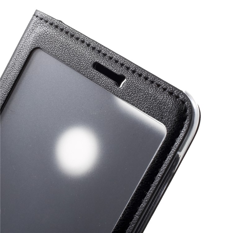 View Window Flip Leather Phone Case for Huawei Honor 9 Lite / Honor 9 Youth Edition - Black-5