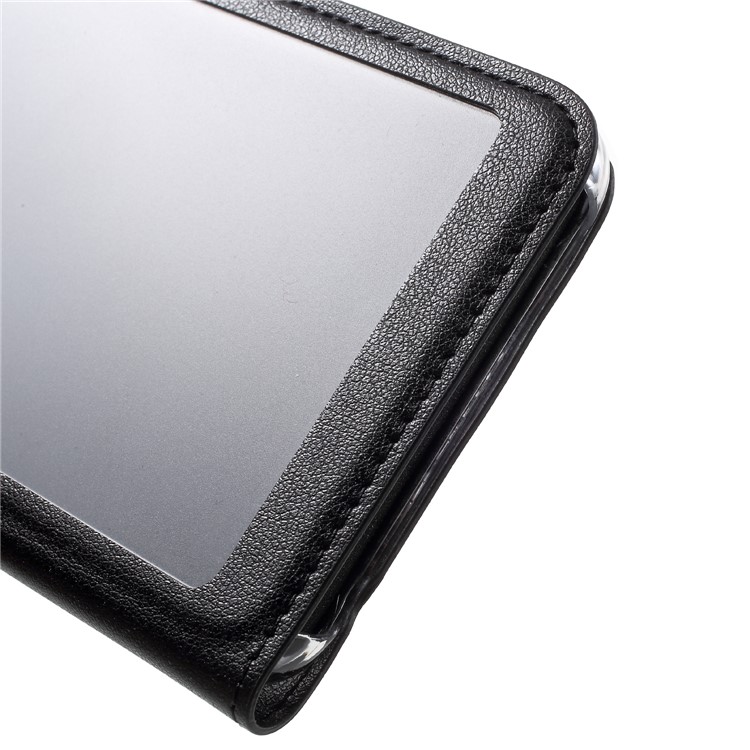 View Window Flip Leather Phone Case for Huawei Honor 9 Lite / Honor 9 Youth Edition - Black-7