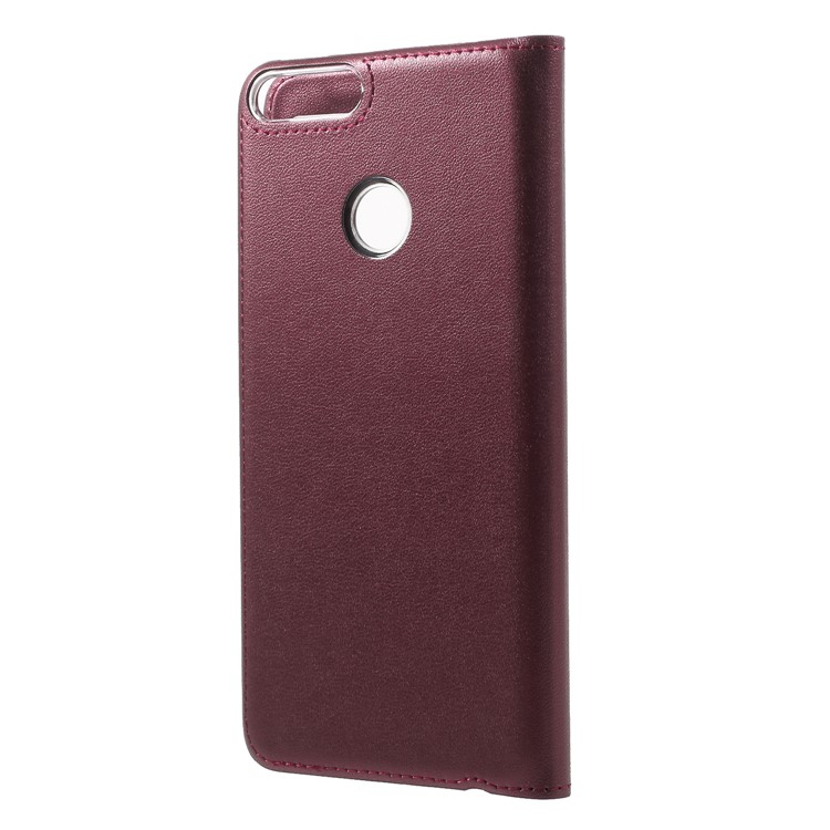 View Window Flip Leather Phone Shell for Huawei Honor 9 Lite / Honor 9 Youth Edition - Wine Red-2