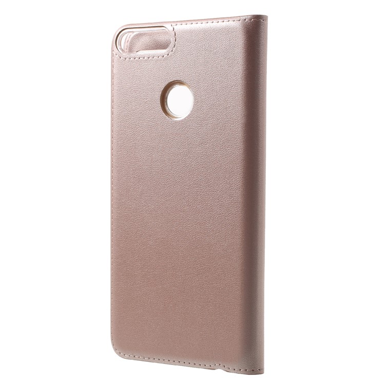 View Window Flip Leather Mobile Case for Huawei Honor 9 Lite / Honor 9 Youth Edition - Rose Gold-2