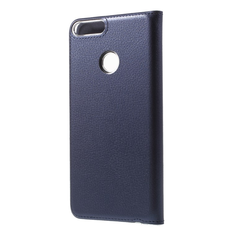 View Window Flip Leather Mobile Casing for Huawei Honor 9 Lite / Honor 9 Youth Edition - Dark Blue-2