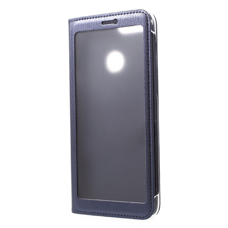 View Window Flip Leather Mobile Casing for Huawei Honor 9 Lite / Honor 9 Youth Edition - Dark Blue-3