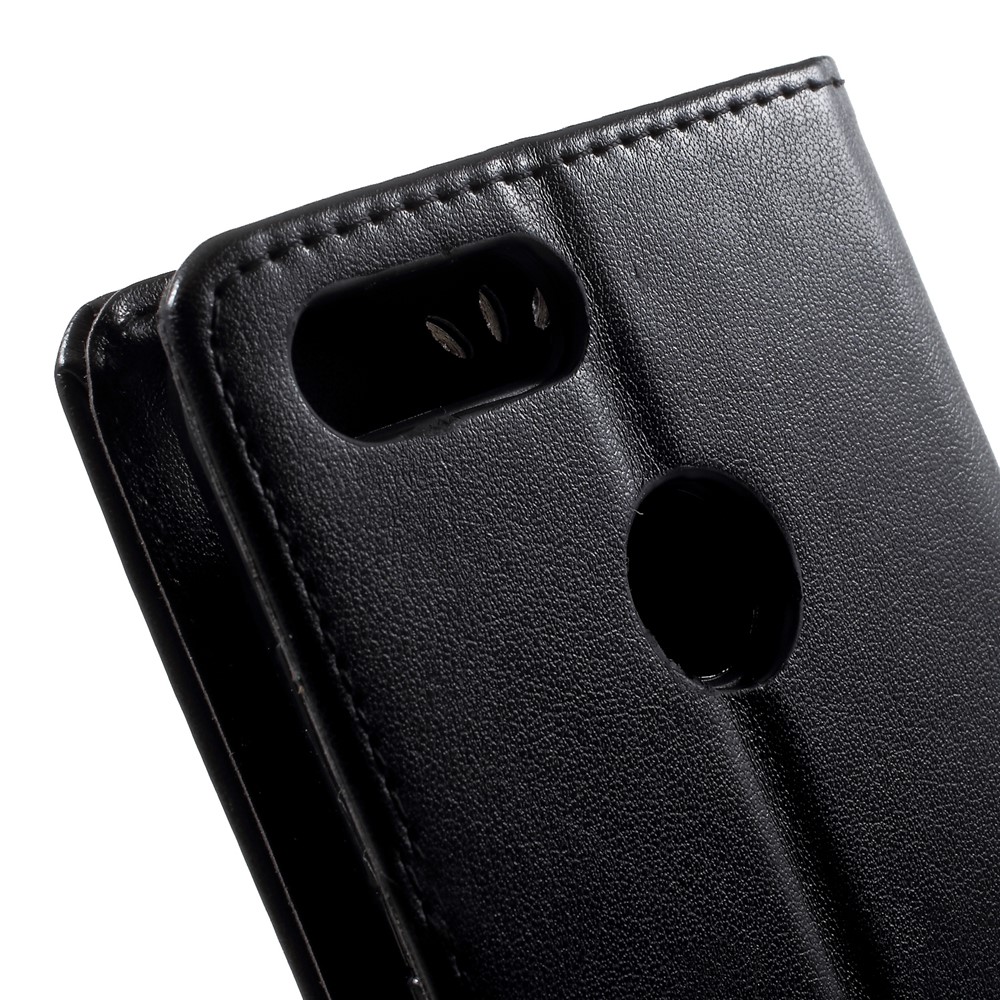Imprint Butterfly Flower Wallet Stand Leather Case for Huawei P Smart / Enjoy 7S - Black-8