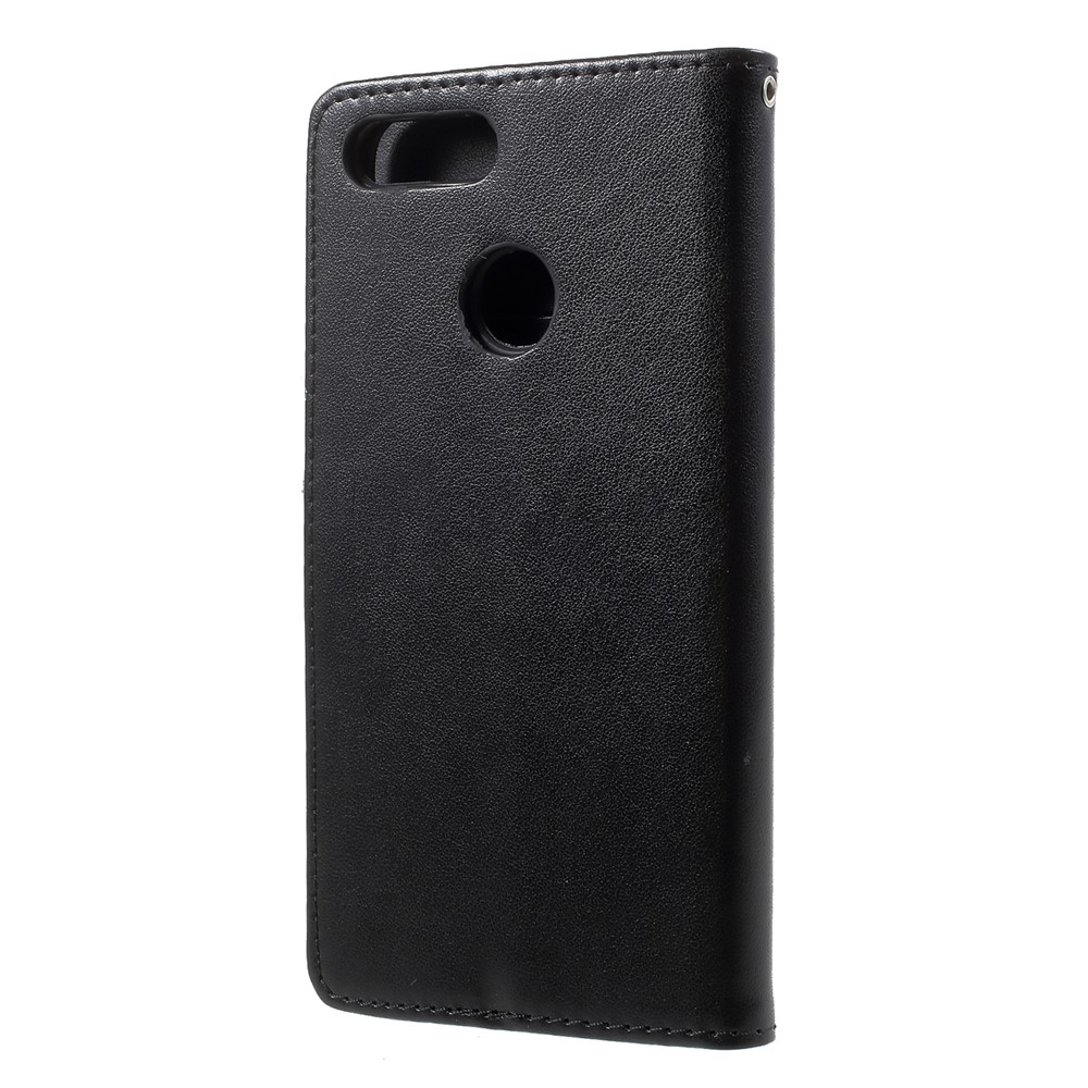 Imprint Butterfly Flower Wallet Leather Phone Case for Huawei Honor 9 Lite / Honor 9 Youth Edition - Black-2