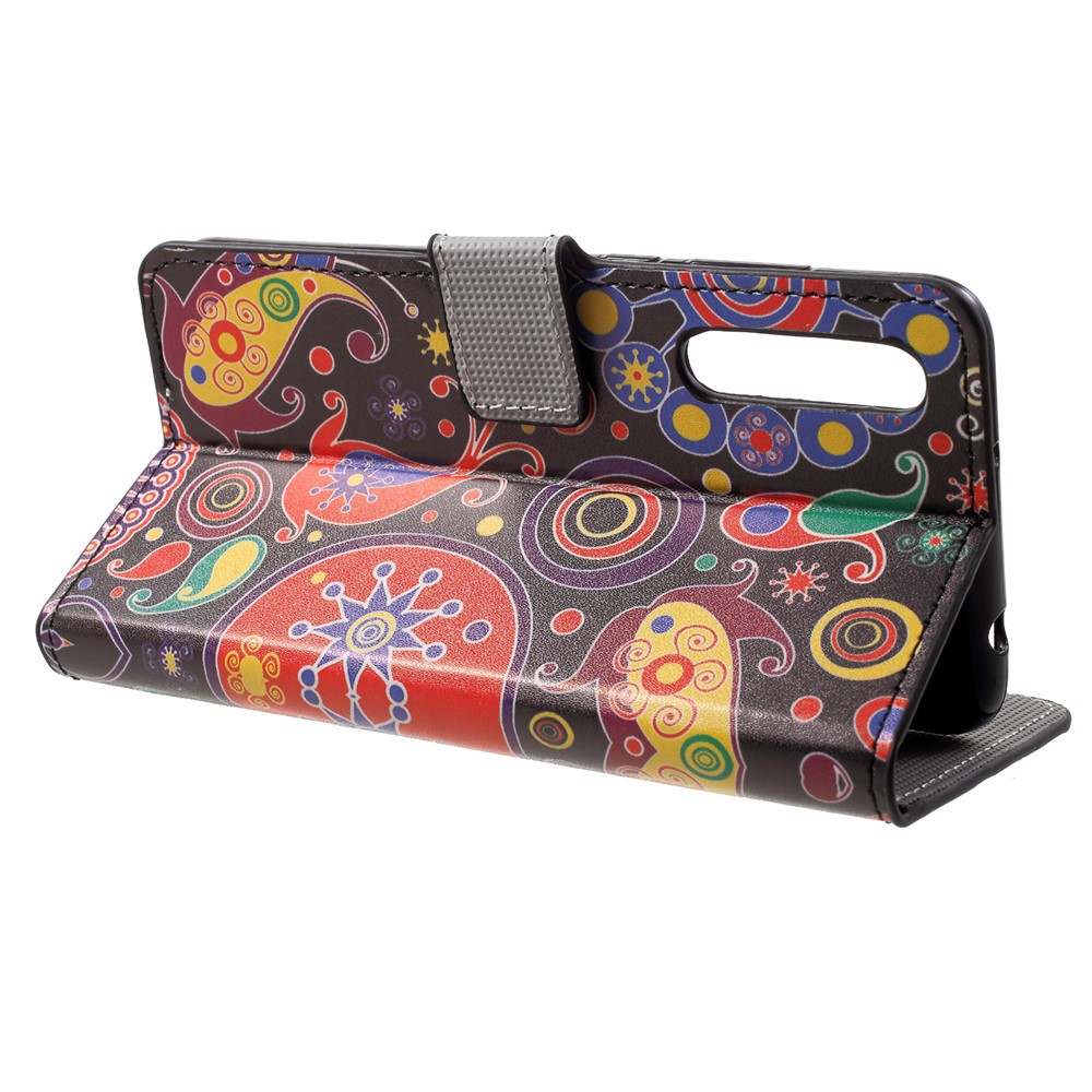 Pattern Printing Wallet Stand Leather Cover for Huawei P20 Pro - Paisley Flower-4
