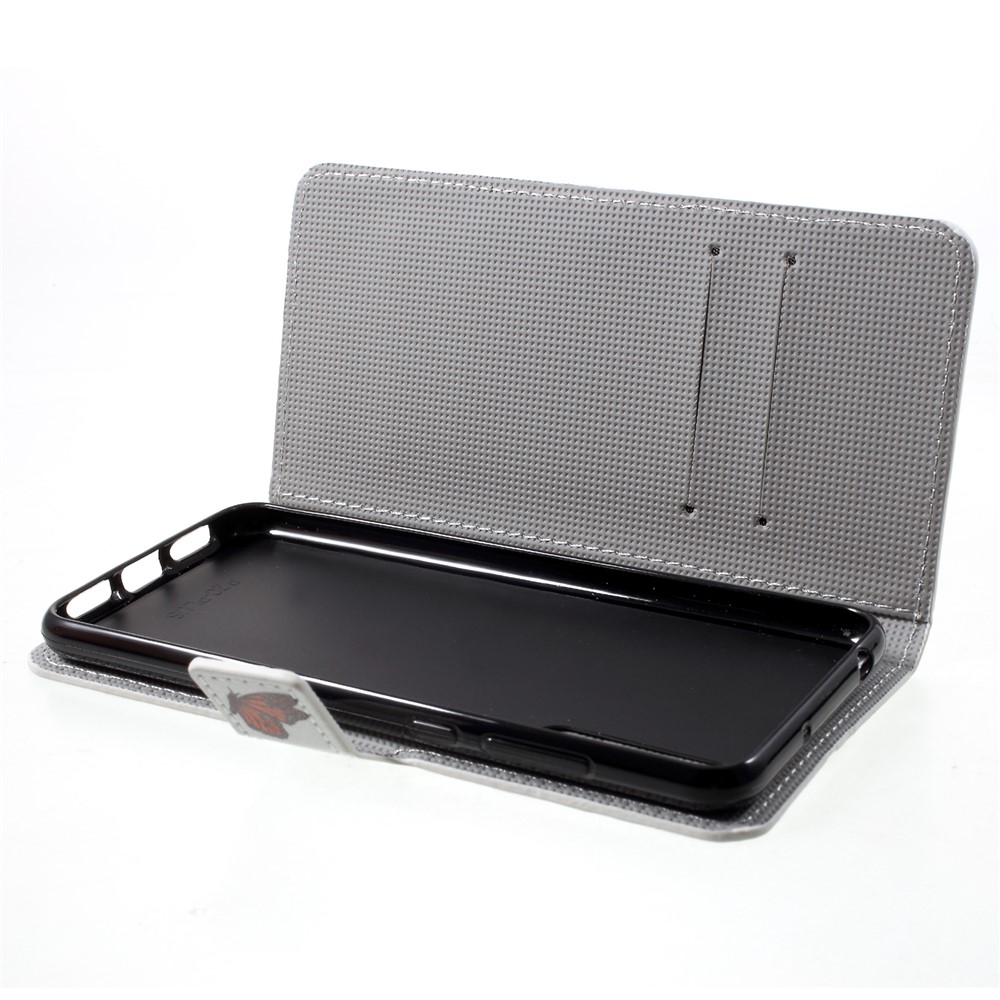 Musterdruck Brieftasche Stehen Leder Telefon Shell Für Huawei P20 Pro - Schmetterling Und Kreis-6