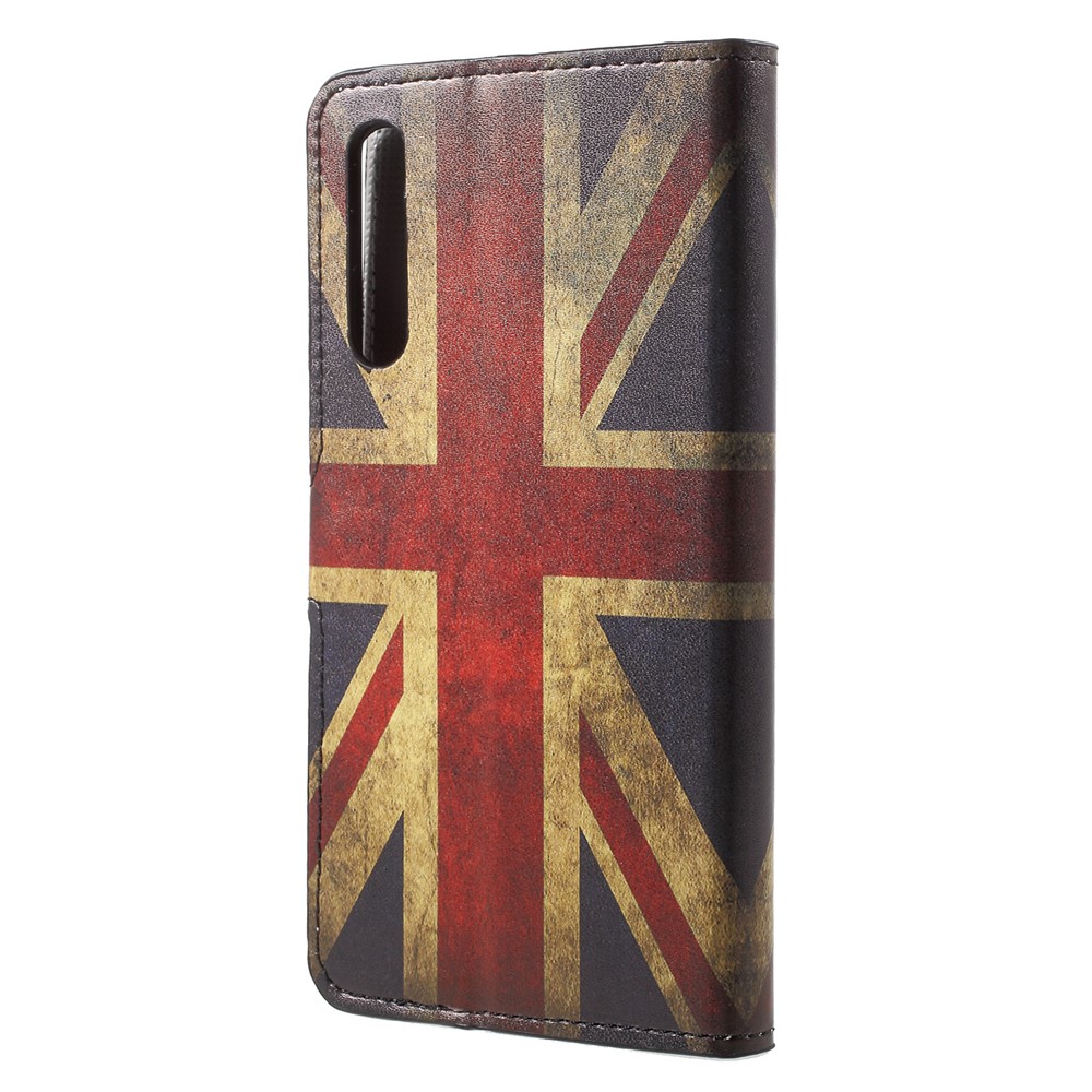 Pattern Printing Wallet Stand Leather Case Accessory for Huawei P20 - Vintage UK Flag-2