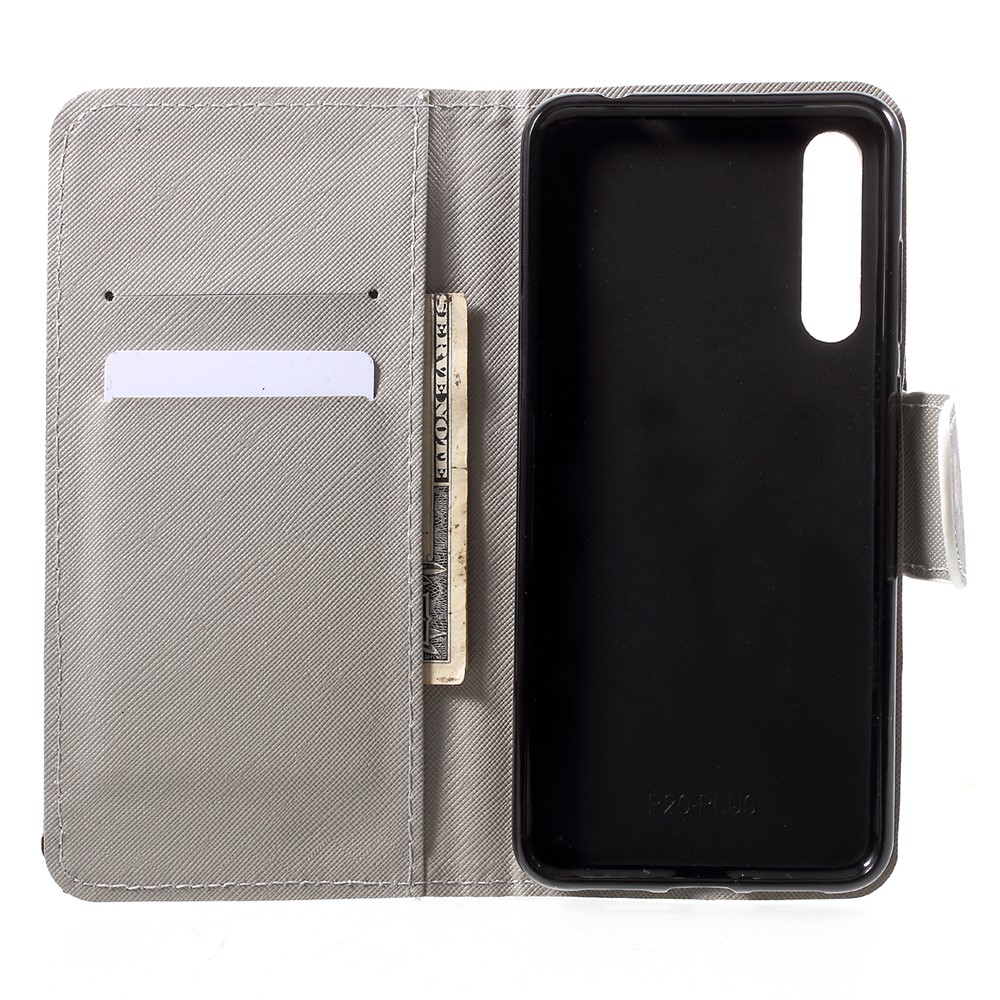 Pattern Printing Magnetic Leather Stand Cover for Huawei P20 - Multiple Owls-5