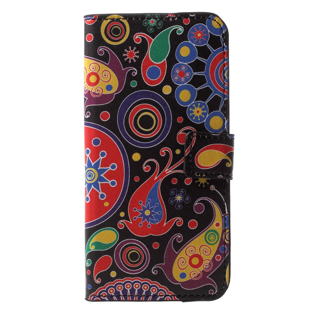 Case de Cuero de Soporte de Billetera de Impresión de Patrones Para Huawei P20 Lite / Nova 3e - Flor de Paisley