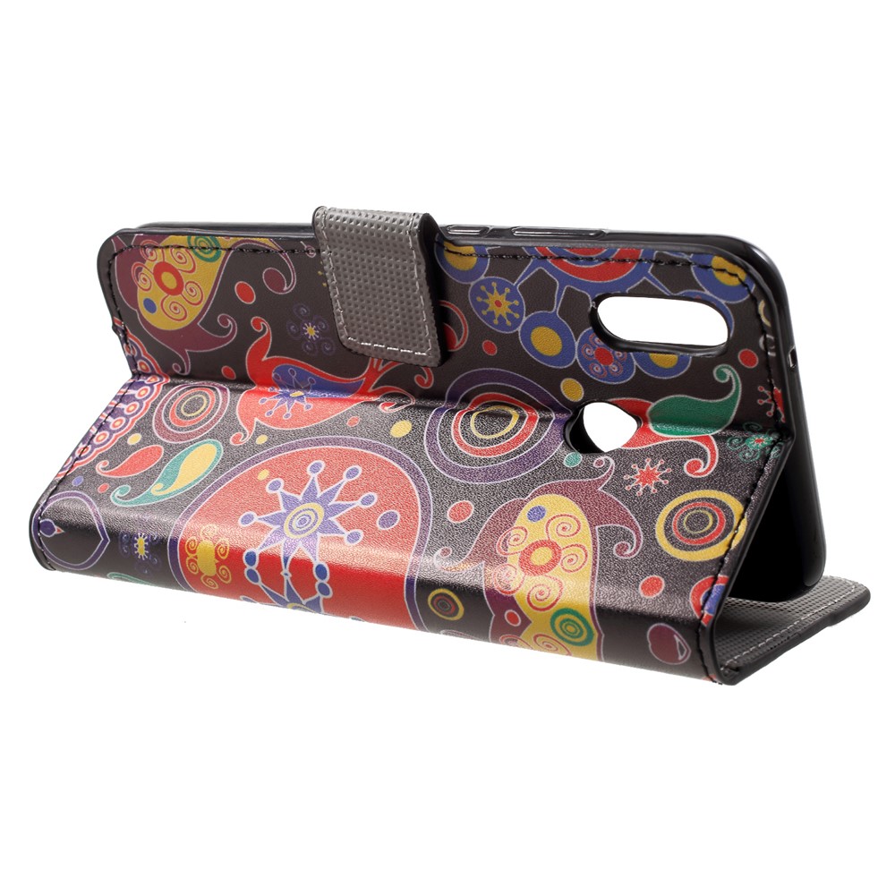 Pattern Printing Wallet Stand Leather Case for Huawei P20 Lite / Nova 3e - Paisley Flower-4