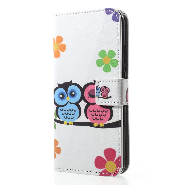 Pattern Printing Wallet Stand Leather Shell for Huawei P20 Lite / Nova 3e - Owl Lover-3