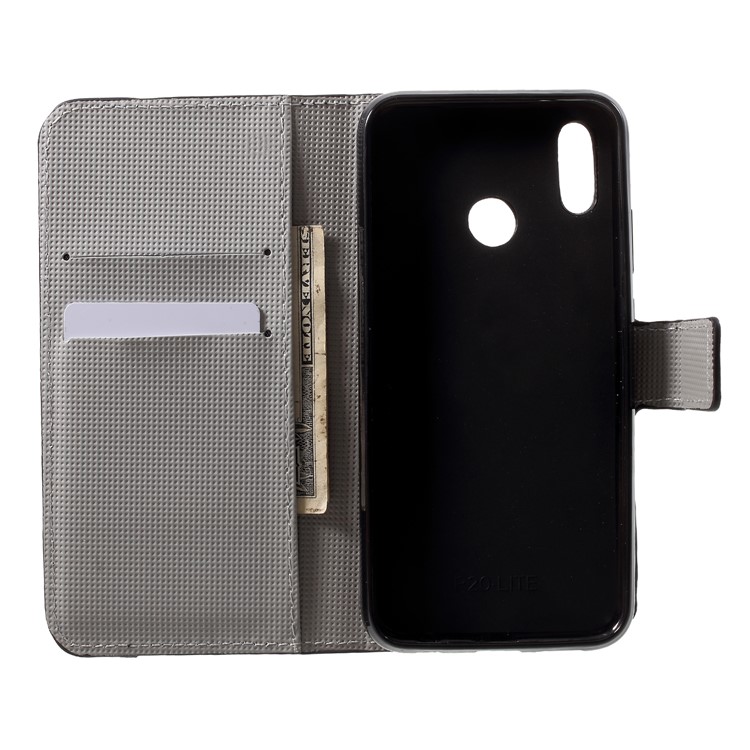 Pattern Printing Wallet Stand Leather Shell for Huawei P20 Lite / Nova 3e - Owl Lover-5
