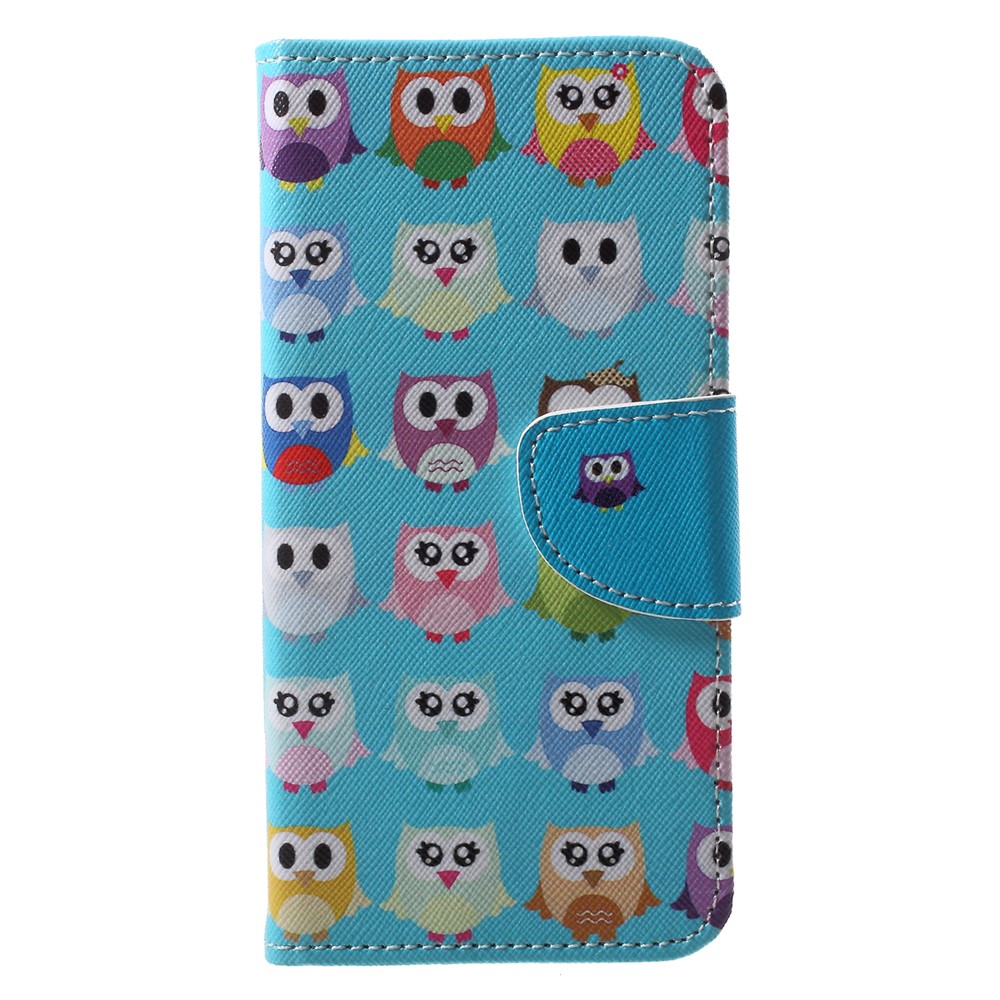 Pattern Printing Leather Wallet Cover Shell for Huawei P20 Lite / Nova 3e - Multiple Owls-1