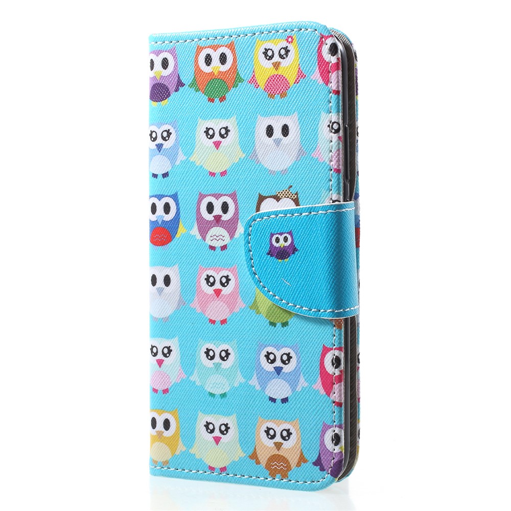 Pattern Printing Leather Wallet Cover Shell for Huawei P20 Lite / Nova 3e - Multiple Owls-3
