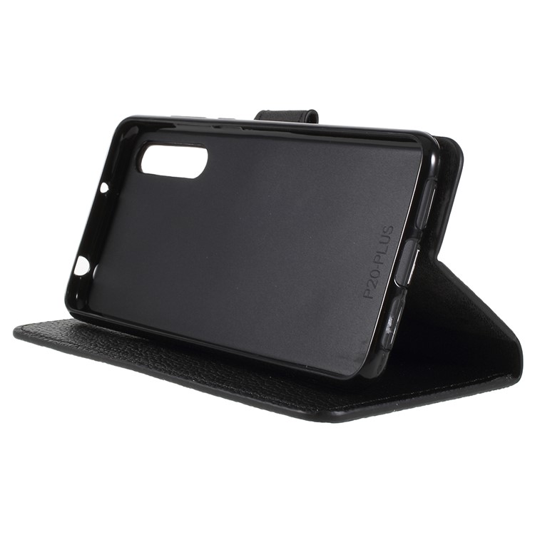Litchi Texture Stand Leather Wallet Phone Case for Huawei P20 Pro - Black-4