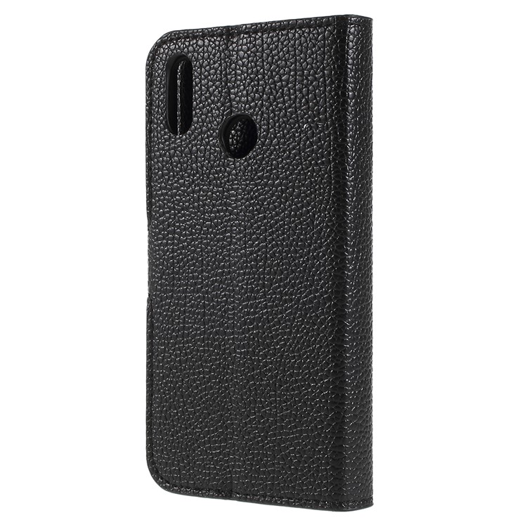 Litchi Texture Stand Leather Wallet Mobile Casing for Huawei P20 Lite / Nova 3e - Black-2