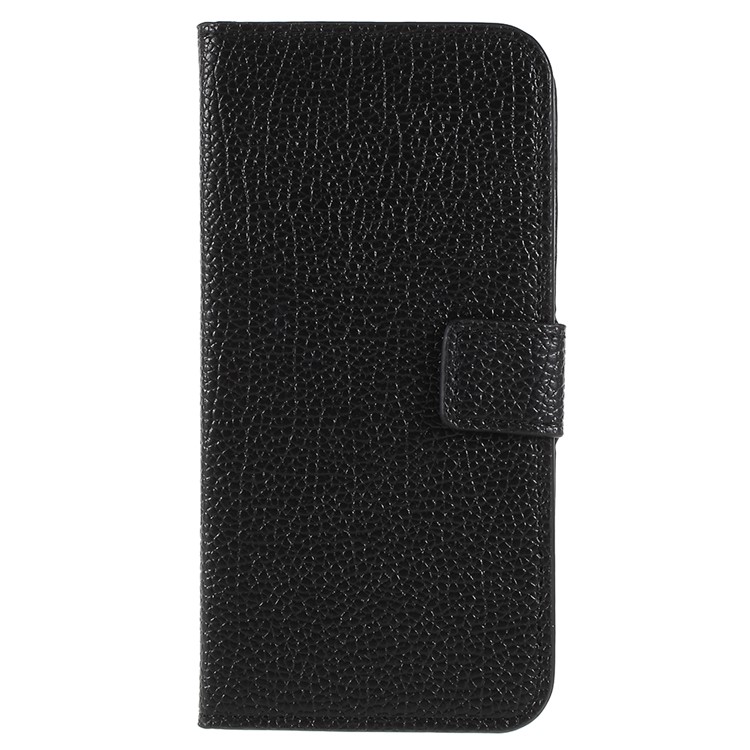 Litchi Texture Stand Leather Wallet Mobile Casing for Huawei P20 Lite / Nova 3e - Black-3