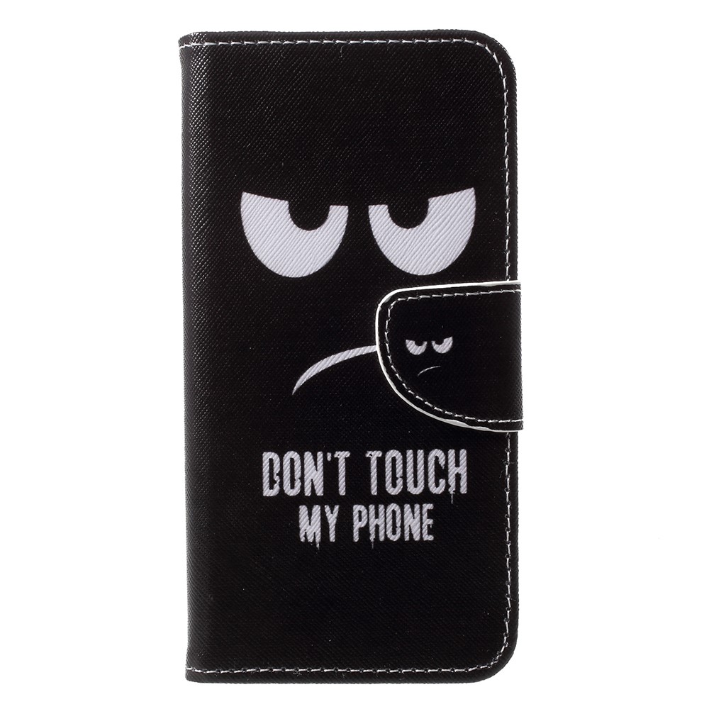 Pattern Printing Leather Wallet Cover for Huawei P20 Pro - Do not Touch My Phone-1