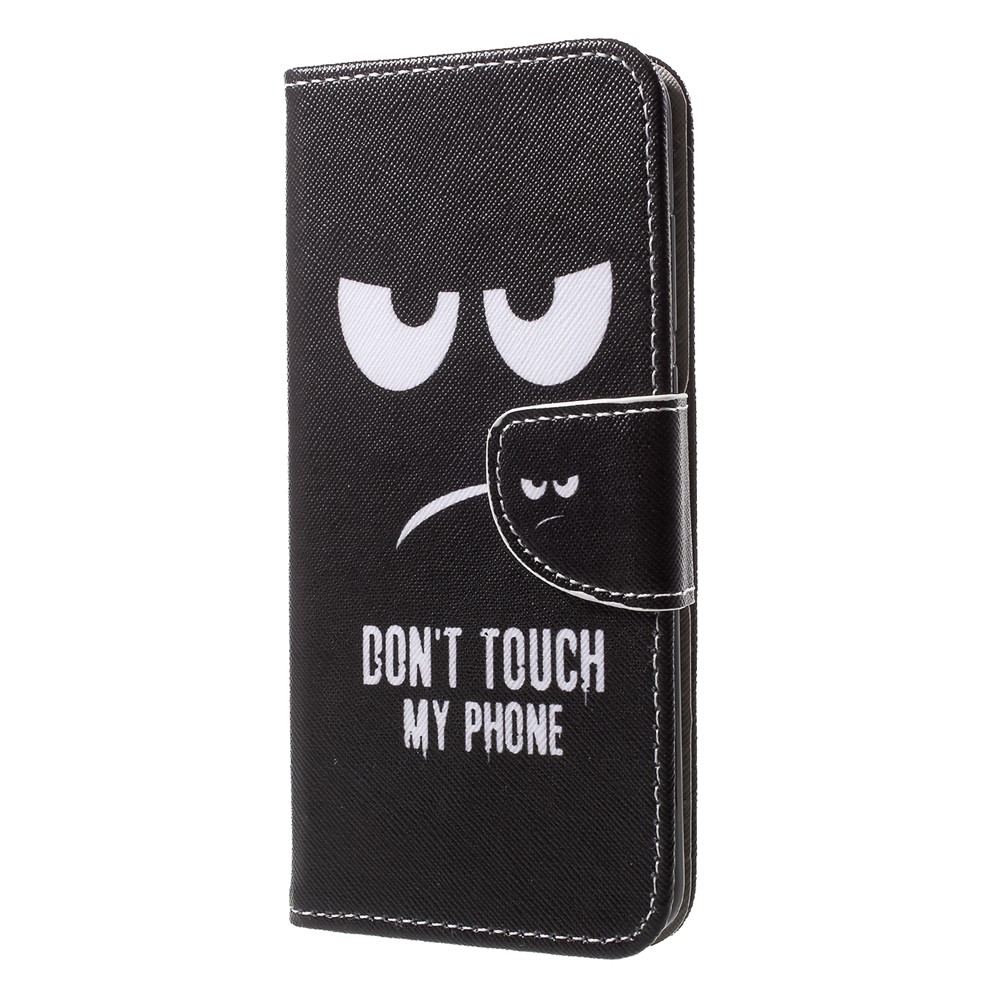Pattern Printing Leather Wallet Cover for Huawei P20 Pro - Do not Touch My Phone-3