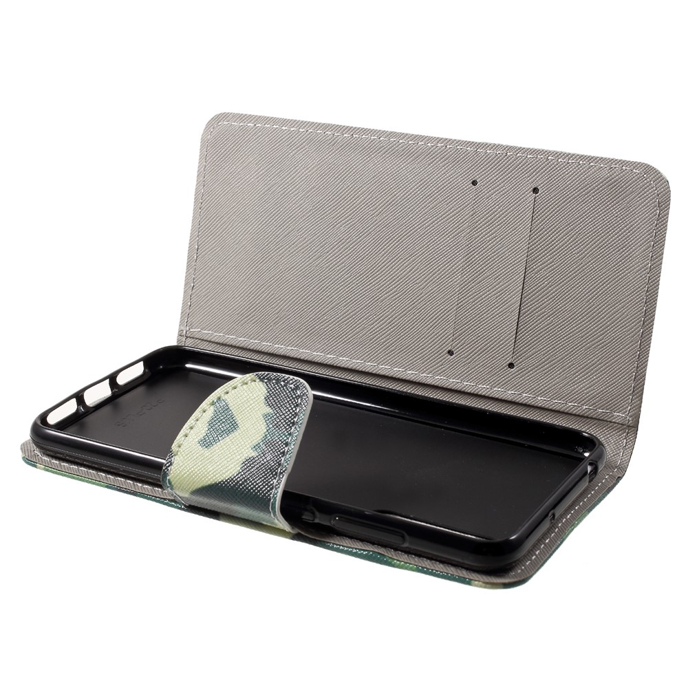 Patrón De Impresión De Cuero Teléfono Celular Titular De La Tarjeta Para Huawei P20 Pro - Patrón De Camuflaje-6