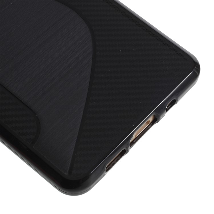 100Pcs/Set S Shape Carbon Fiber Brushed TPU Case for Huawei Mate 10 - Black-5
