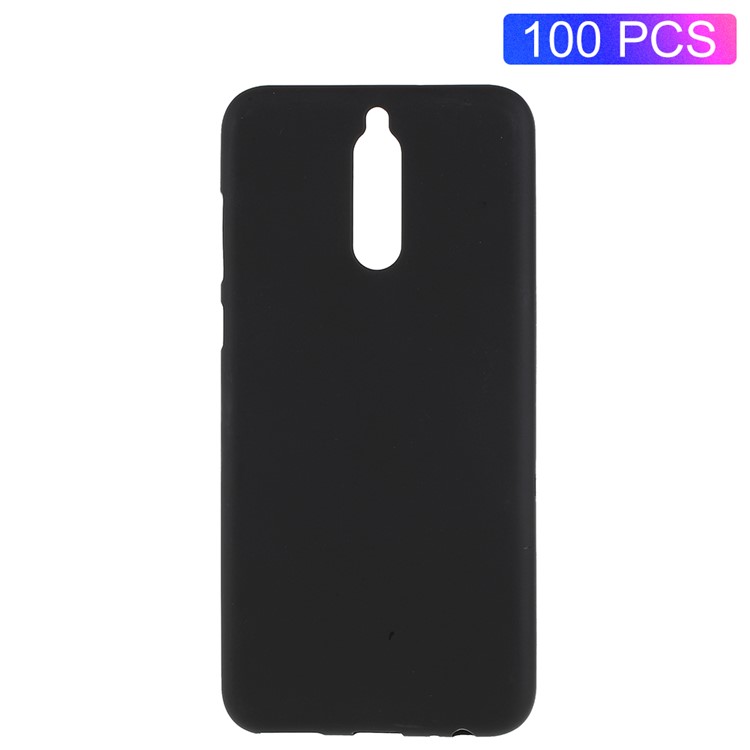 100Pcs/Set Double-sided Frosted Soft TPU Phone Covers for Huawei Mate 10 Lite/nova 2i/Maimang 6/Honor 9i (India) - Black-1