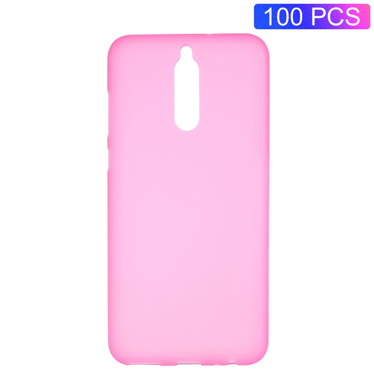 100Pcs/Set for Huawei Mate 10 Lite/nova 2i/Maimang 6/Honor 9i (India) Double-sided Matte Soft TPU Covers - Rose-1