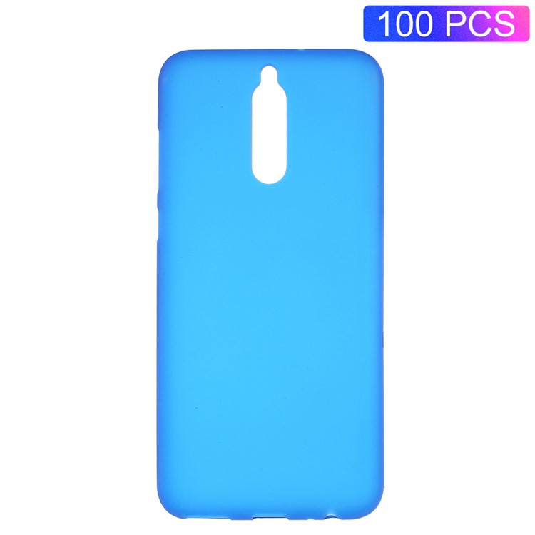 100Pcs/Set Double-sided Frosted TPU Mobile Casing for Huawei Mate 10 Lite/nova 2i/Maimang 6/Honor 9i (India) - Blue-1