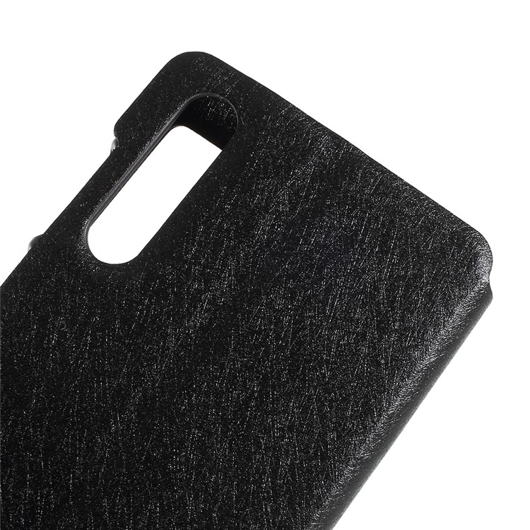 Silk Texture Dual View Window Leather Flip Cover for Huawei P20 - Black-5