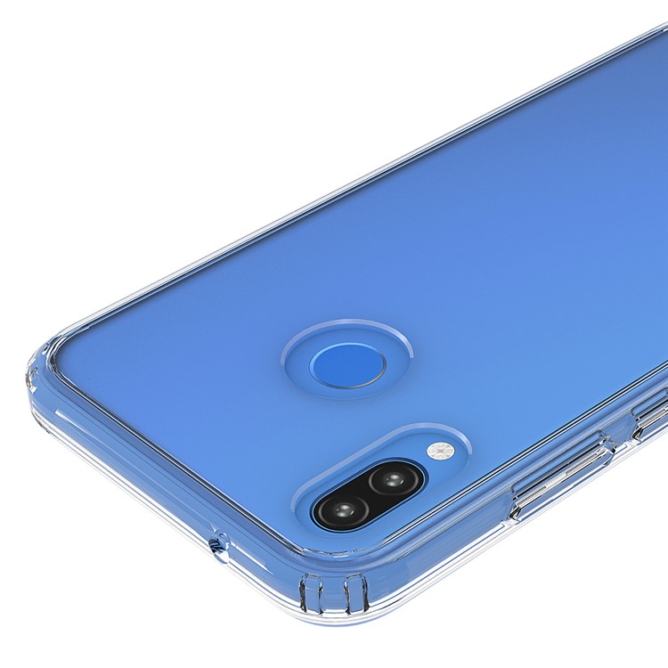 100Pcs/Set Clear Acrylic Back + TPU Edges Hybrid Case for Huawei P20 Lite - Transparent-11