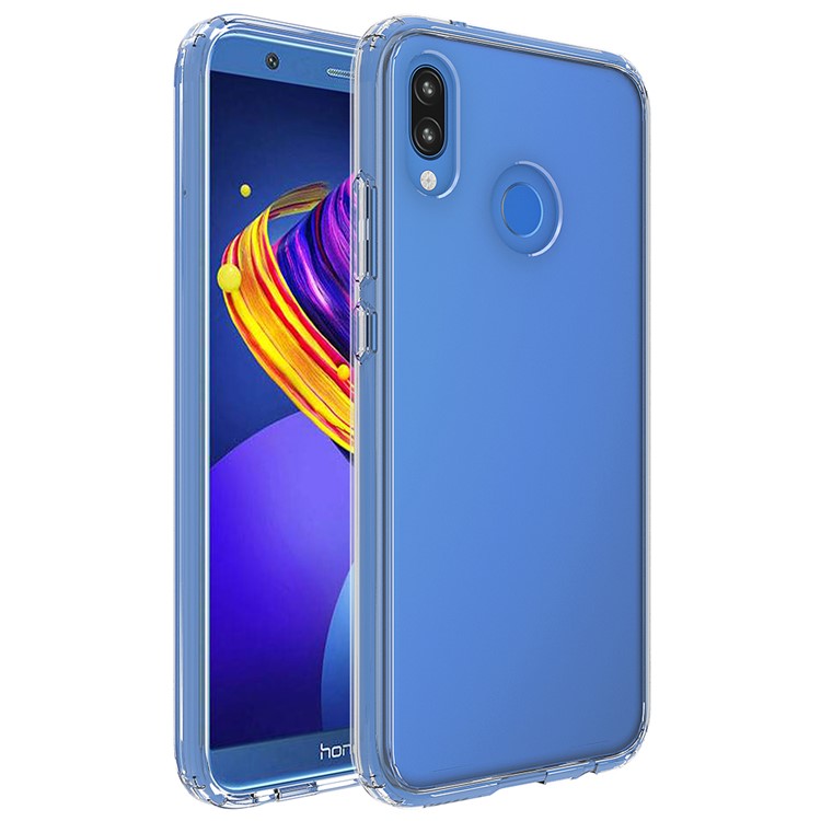 100Pcs/Set Clear Acrylic Back + TPU Edges Hybrid Case for Huawei P20 Lite - Transparent-3