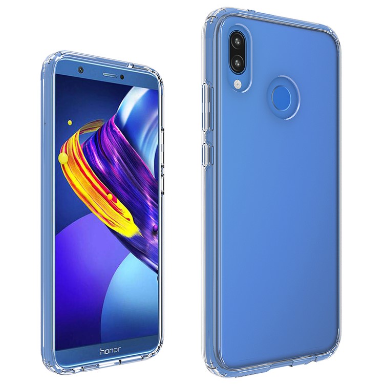 100Pcs/Set Clear Acrylic Back + TPU Edges Hybrid Case for Huawei P20 Lite - Transparent-4