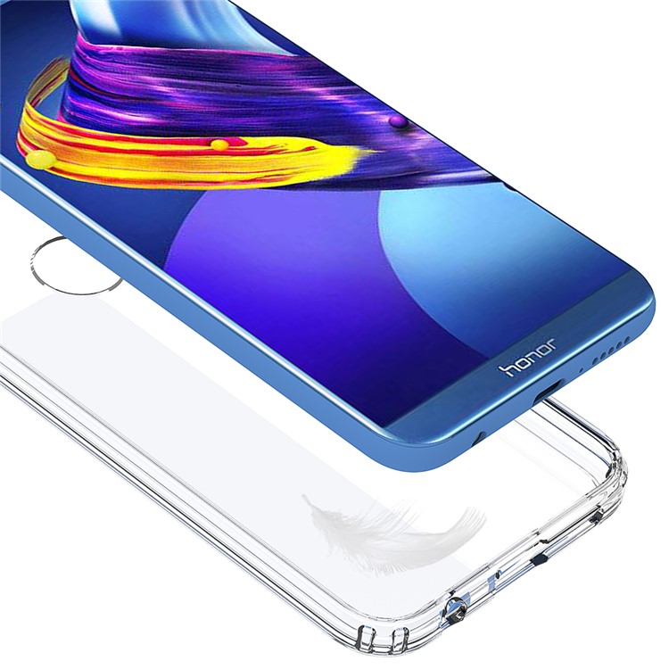 100Pcs/Set Clear Acrylic Back + TPU Edges Hybrid Case for Huawei P20 Lite - Transparent-6