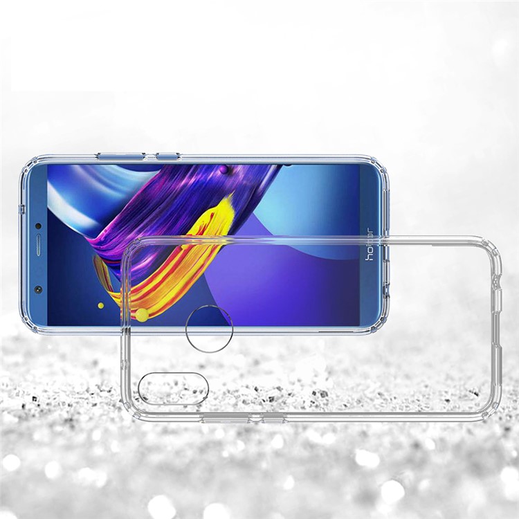 100Pcs/Set Clear Acrylic Back + TPU Edges Hybrid Case for Huawei P20 Lite - Transparent-8