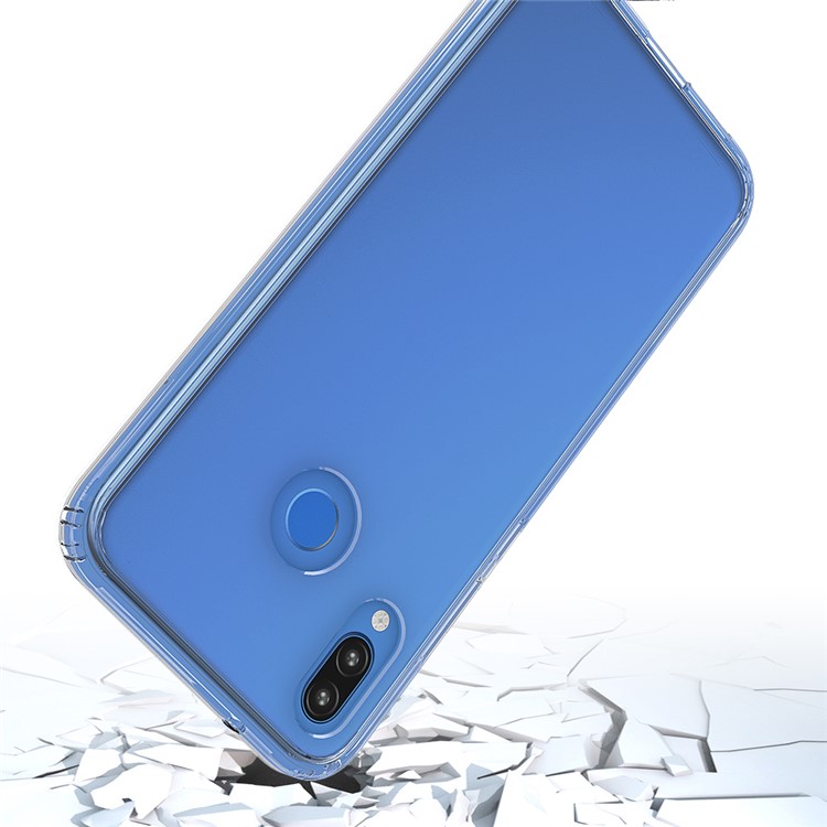 100Pcs/Set Clear Acrylic Back + TPU Edges Hybrid Case for Huawei P20 Lite - Transparent-9