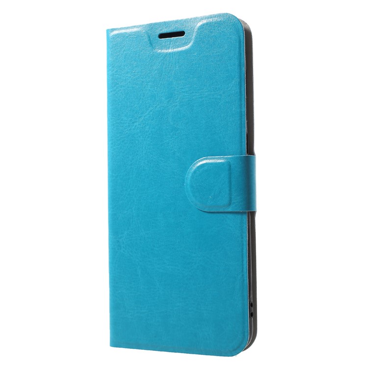 Crazy Horse Texture Card Holder Leather Phone Case for Huawei P20 Pro - Blue-3